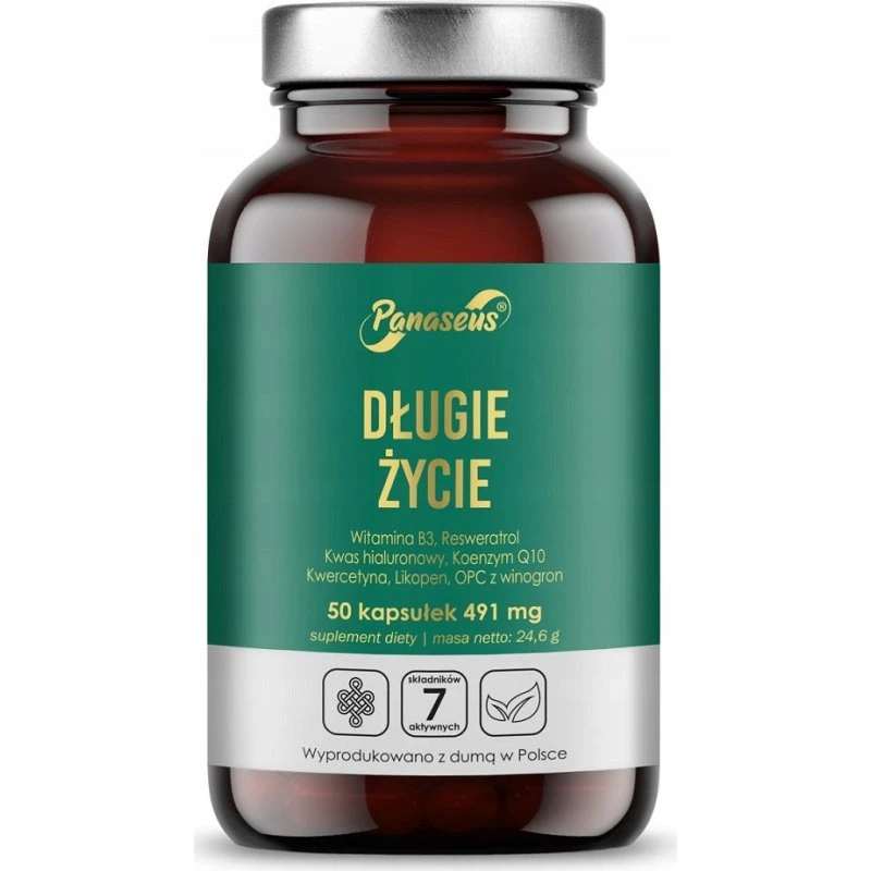 Panaseus Długie Życie suplement diety, 50 kapsułek