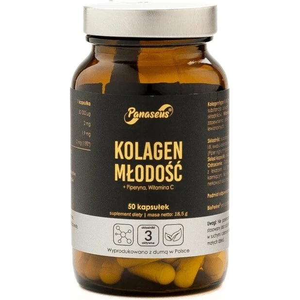 Panaseus Kolagen Młodość 50 kapsułek