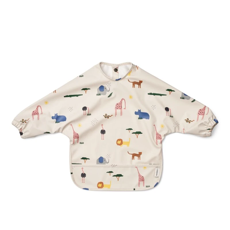 Liewood Merle Śliniak z Długimi Rękawami Safari Sandy Mix