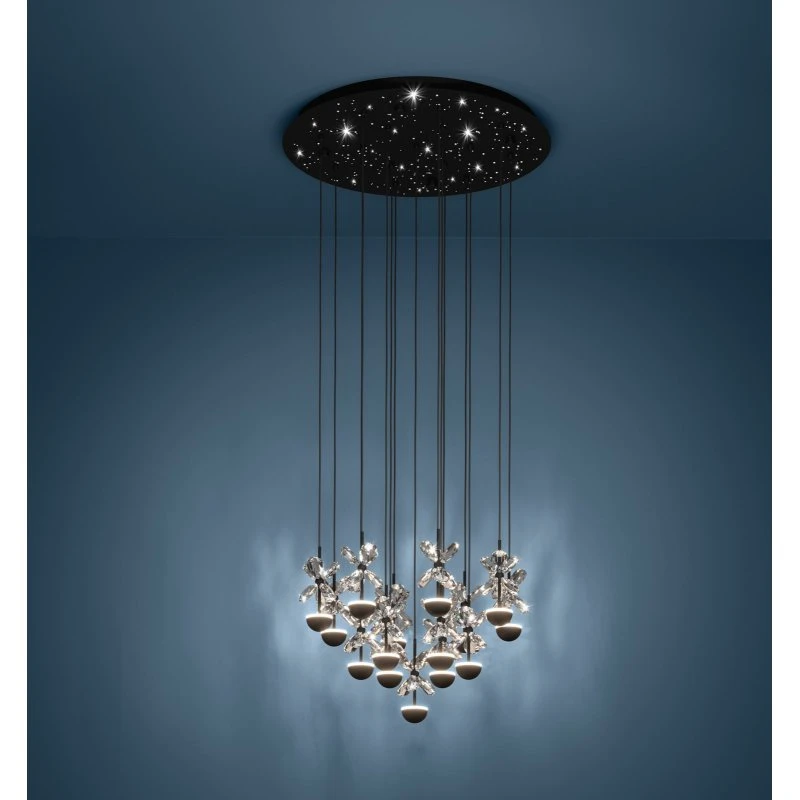 EGLO Stars of Light Pianopoli żyrandol LED 50x113 cm czarny
