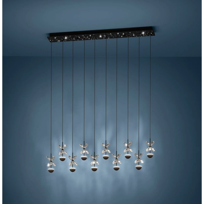 EGLO Stars of Light Pianopoli Żyrandol LED 87 cm Czarny