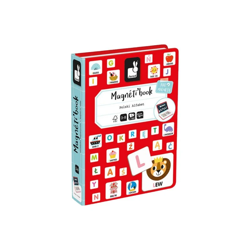 Janod Magnetyczna Układanka Polski Alfabet 144 magnesy