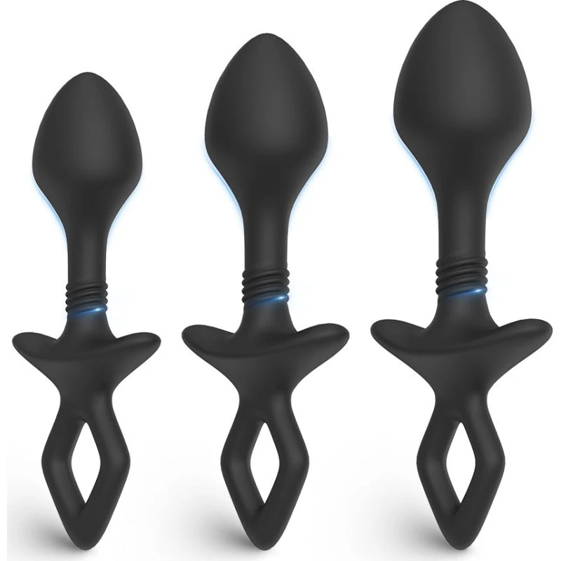 S-HANDE FlexiCore zestaw korków analnych Black 3szt