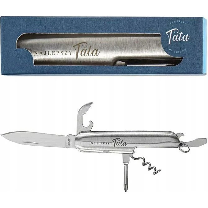 Be-Happy Gifts Scyzoryk Multitool „Najlepszy Tata”
