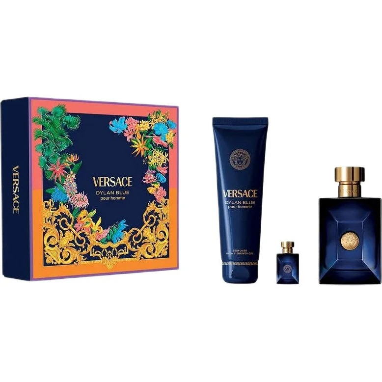 Versace Pour Homme Dylan Blue zestaw: EDT 100ml + 10ml + żel 150ml