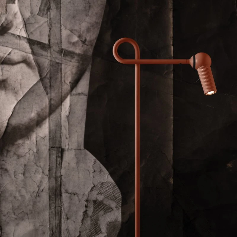 Lampa Podłogowa KDLN Bird Brick Red - 126 cm, Czerwona