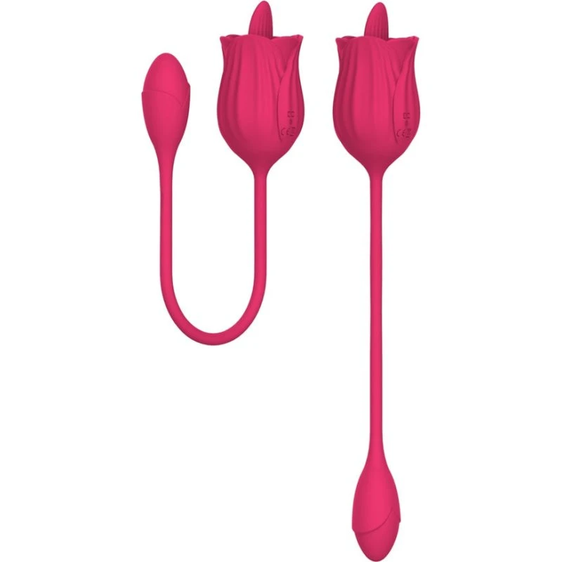 B-Series Magic Licking Massager: Stymulator z języczkiem i jajkiem Pink