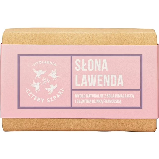 CZTERY SZPAKI Słona Lawenda - naturalne mydło w kostce, 110g