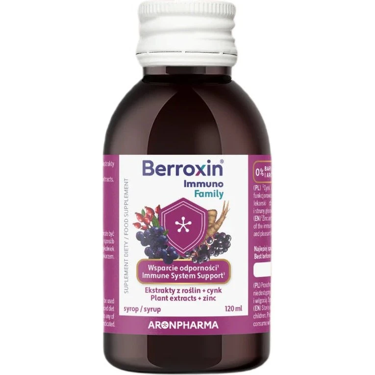AronPharma Berroxin Immuno Family syrop z czarnego bzu i aronii 120ml