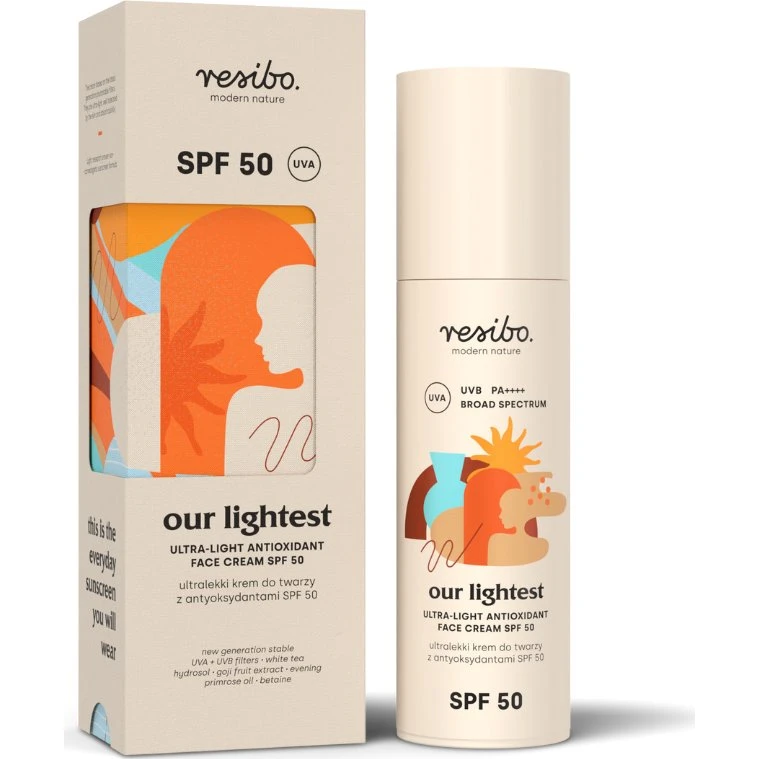 Resibo Our Lightest ultralekki krem do twarzy SPF50 50 ml