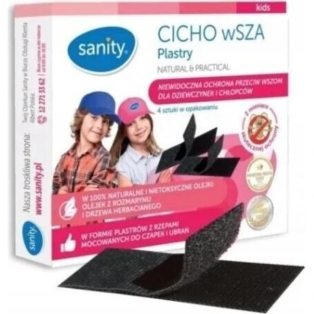 Sanity Kids CICHO wSZA Plastry na wszy 4 sztuki