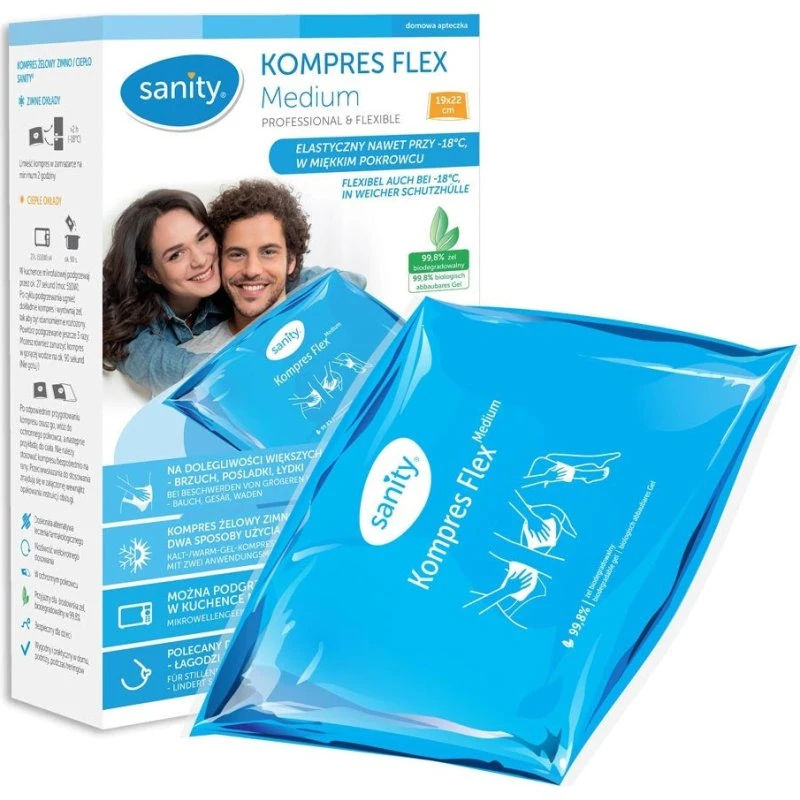 Sanity Flex Kompres Medium 19 x 22 cm (ciepło-zimno)