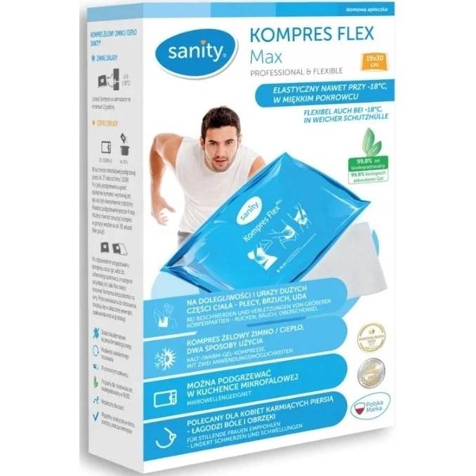 Flex Sanity Kompres Max 19 x 30 cm - Okład Żelowy Ciepło-Zimno
