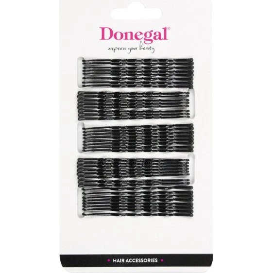 Donegal Wsuwki do włosów Czarne 7cm 1086 40 szt.