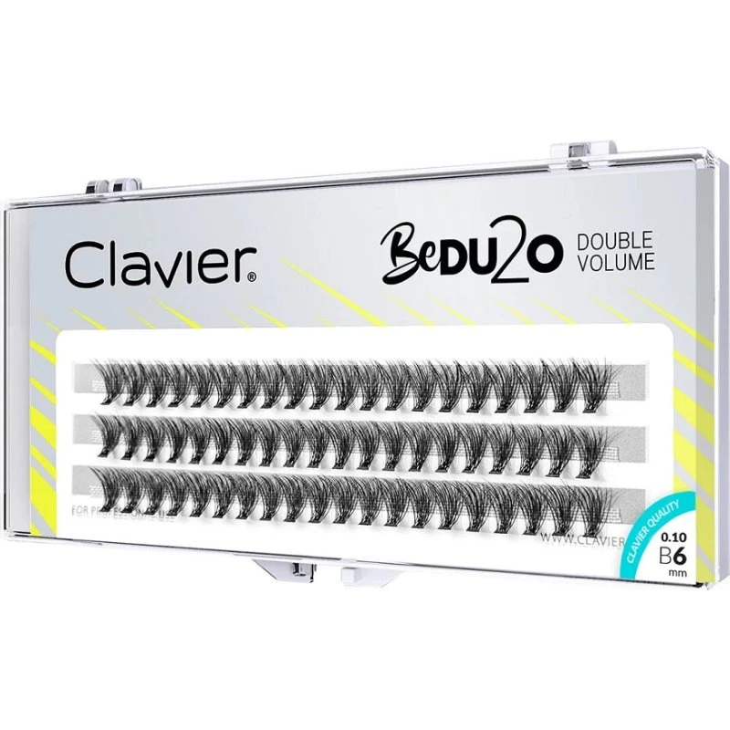 Clavier BeDU2O Double Volume kępki rzęs 12mm, 60 szt.
