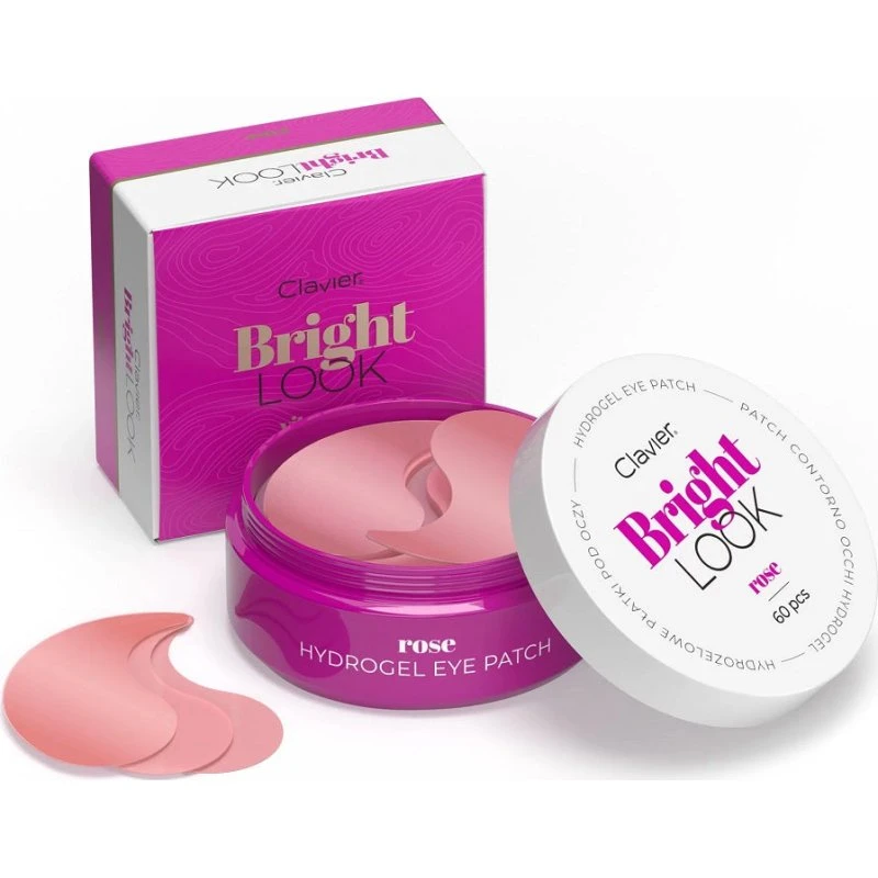Clavier Bright Look hydrożelowe płatki pod oczy Rose 60 szt.