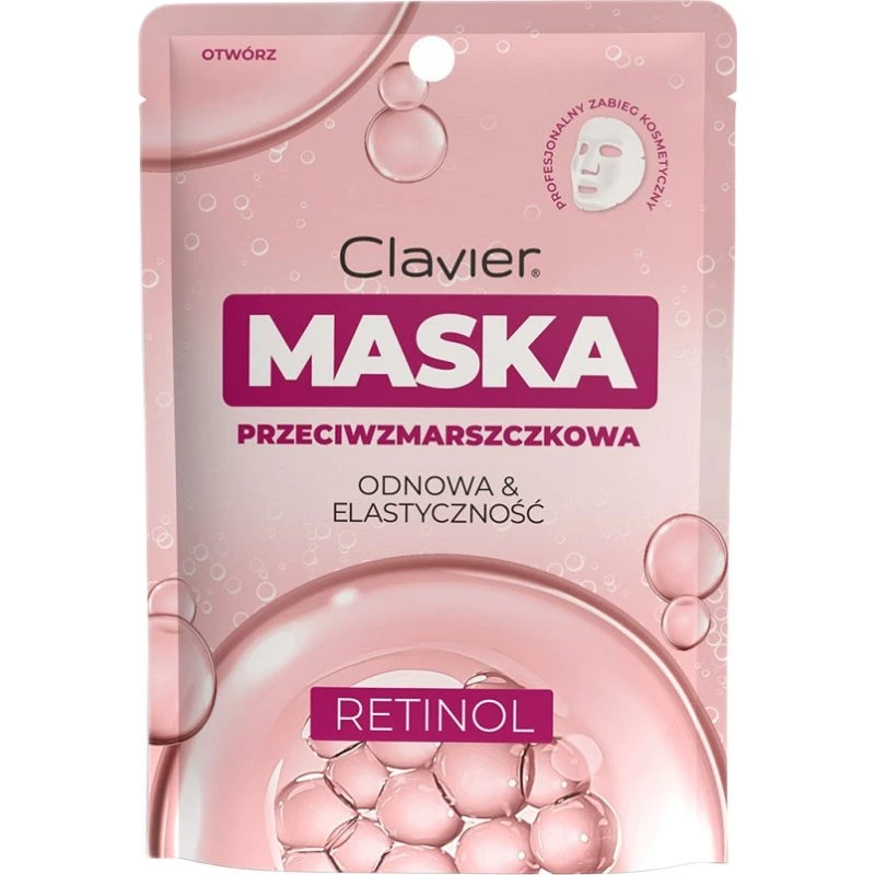Clavier Maska przeciwzmarszczkowa w płachcie z retinolem 25ml