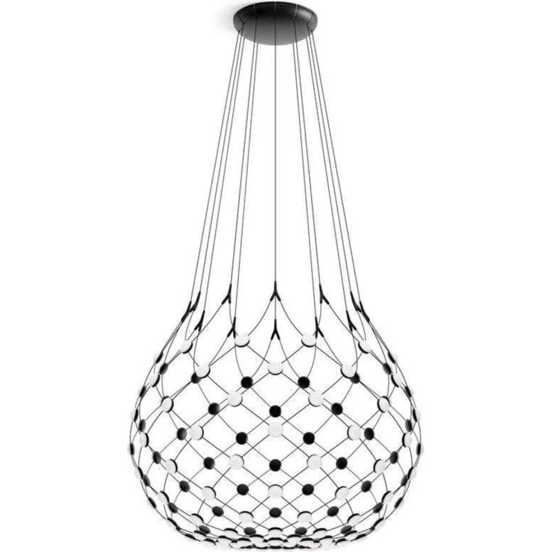 Luceplan Mesh Wireless Żyrandol LED Bluetooth, Ø 100 cm, 4 m