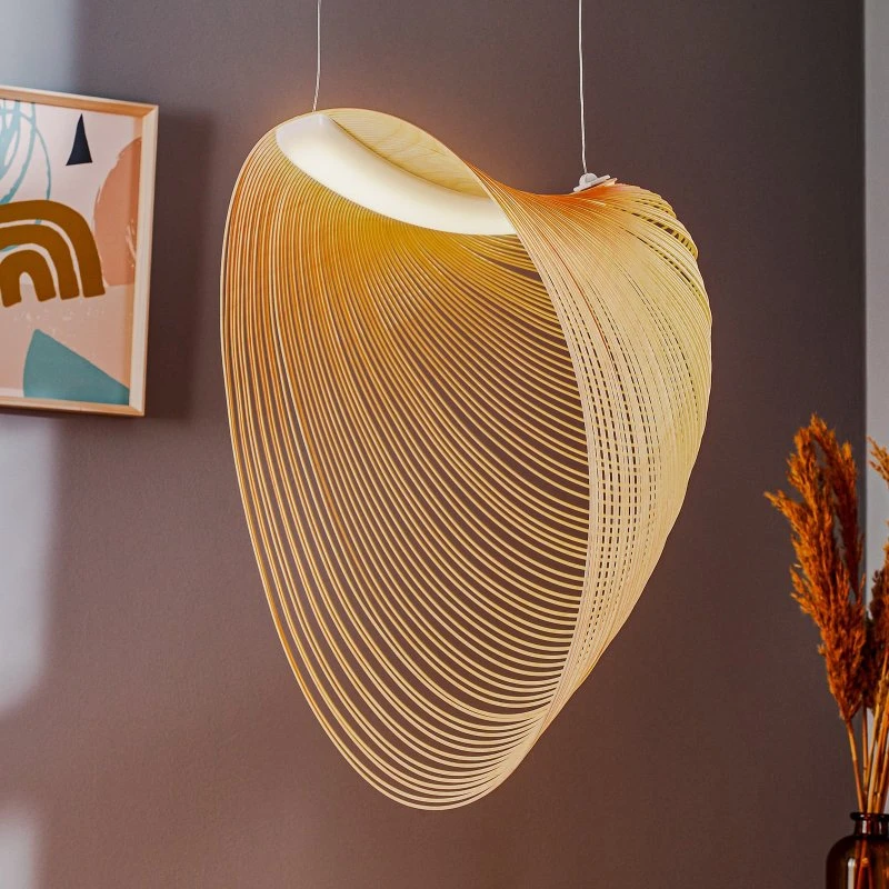 Luceplan Illan Lampa Wisząca LED Ø 60 cm Drewniana
