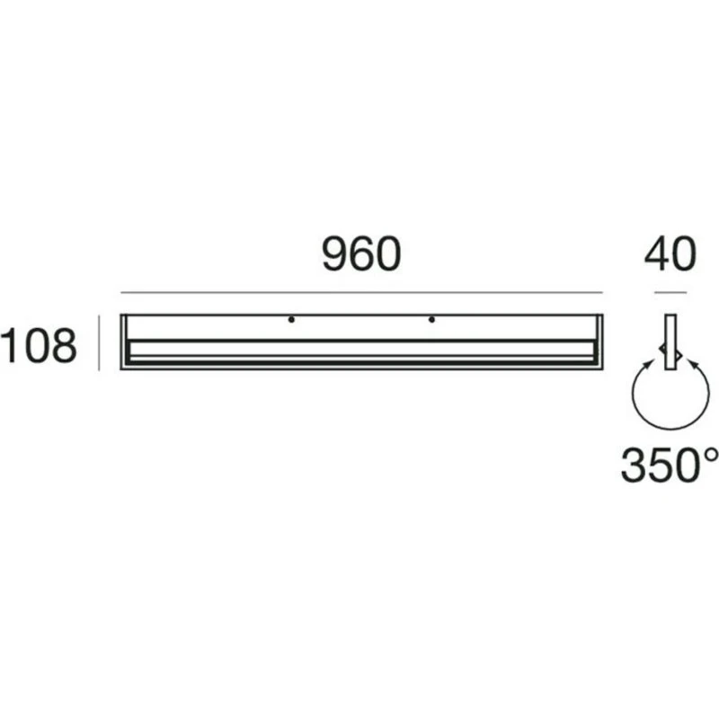 Stilnovo Kinkiet LED Tablet W1, 96 cm, biały