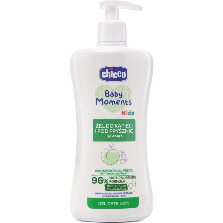 Chicco Baby Moments Kids żel do kąpieli dla skóry delikatnej 500ml