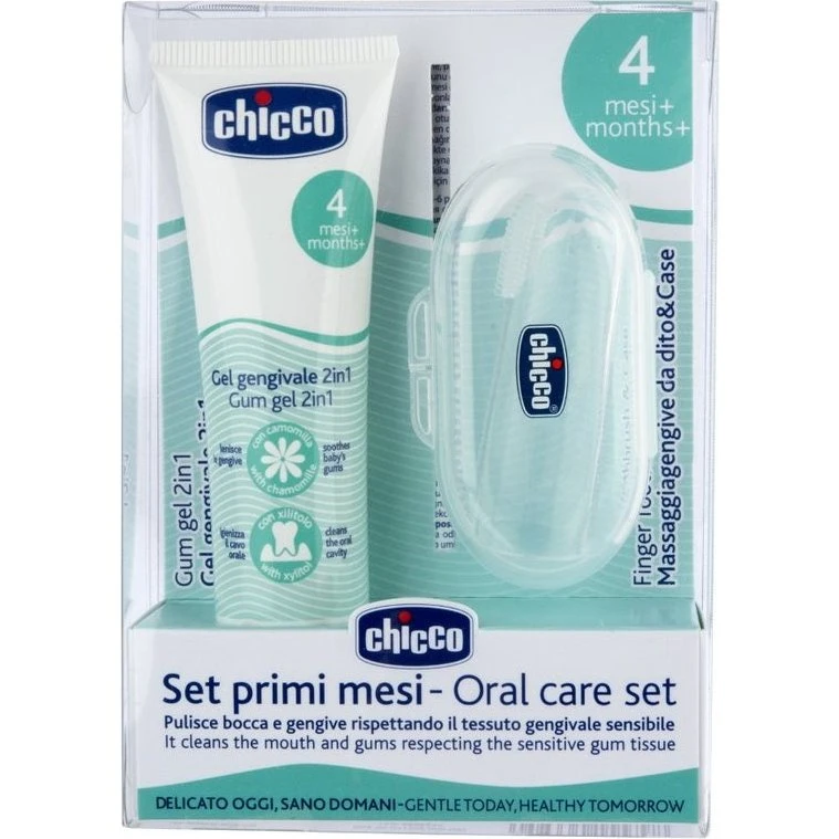 Chicco Zestaw startowy: żel na ząbkowanie 30ml + szczoteczka na palec
