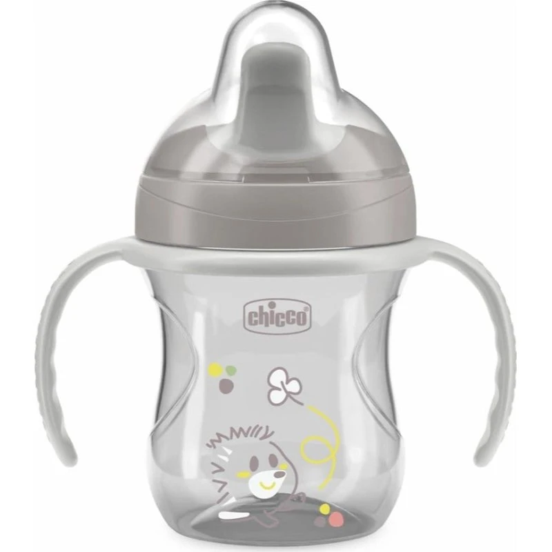 Chicco Training Cup kubek niekapek z twardym ustnikiem 6m+ Szary 200ml