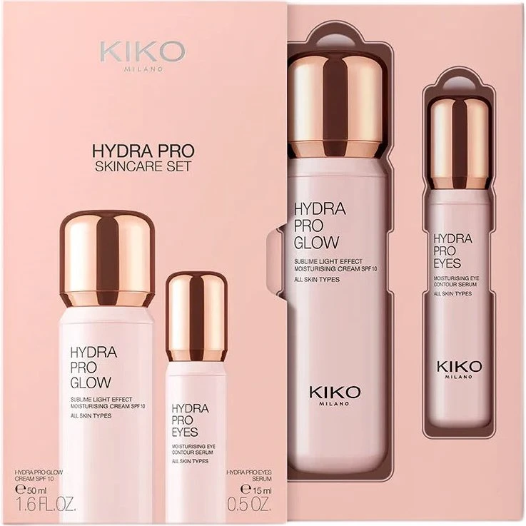 KIKO Milano Hydra Pro Skincare Set: Krem SPF10 50ml + Serum 15ml