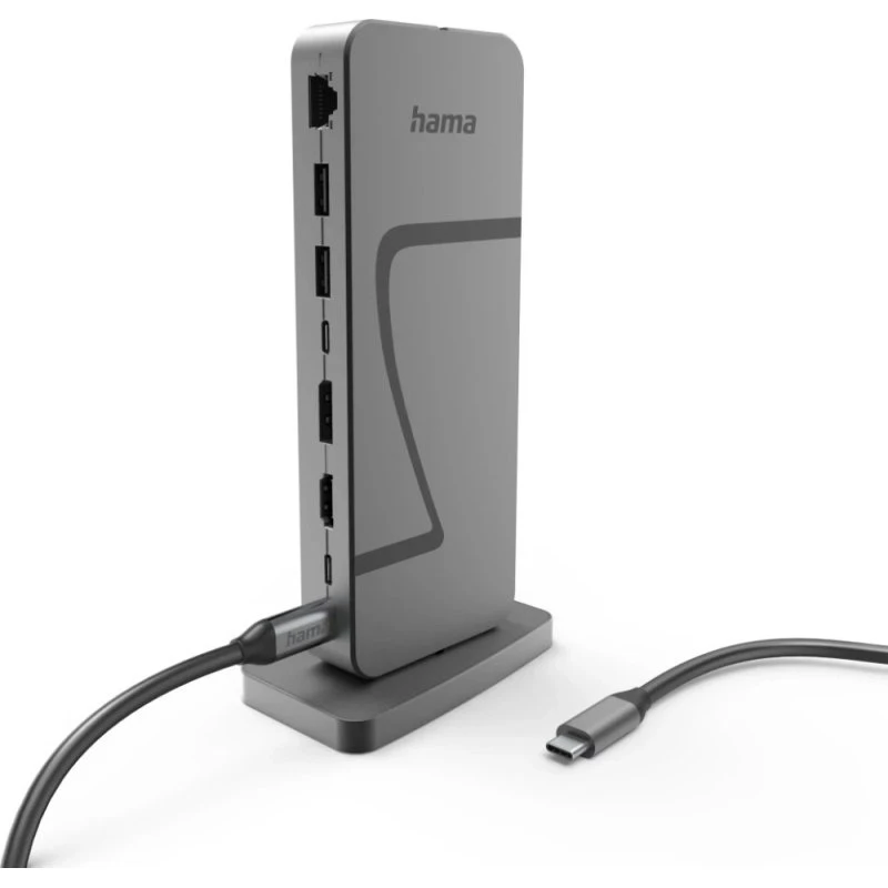 Hama Connect2Office Speed USB4, 40 Gbit/s, 10 portów, USB-C, PD