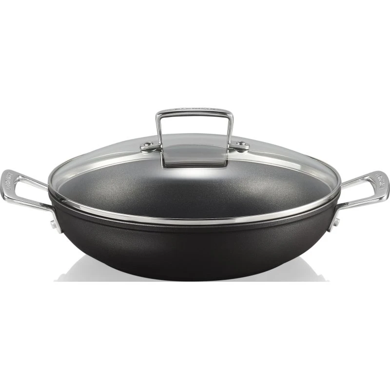 Le Creuset Patelnia 26 cm z nieprzywierającą powłoką i szklaną pokrywką
