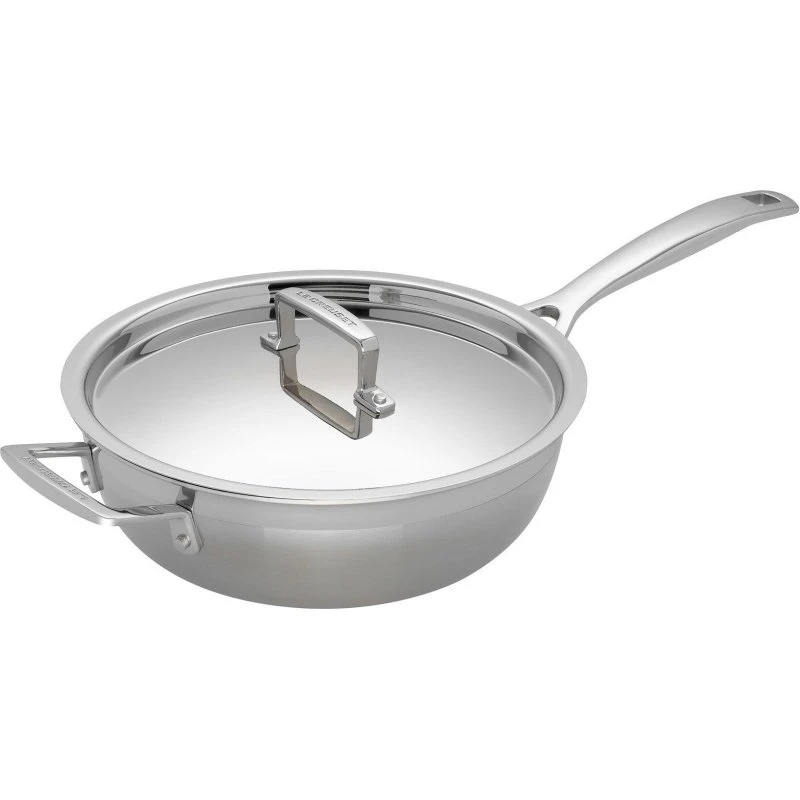 Le Creuset 3-Ply Sauté 24 cm z pokrywką, stal nierdzewna