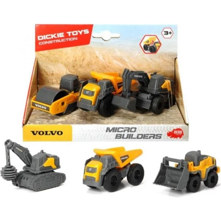 Dickie Pojazdy Budowlane Volvo 3-pak