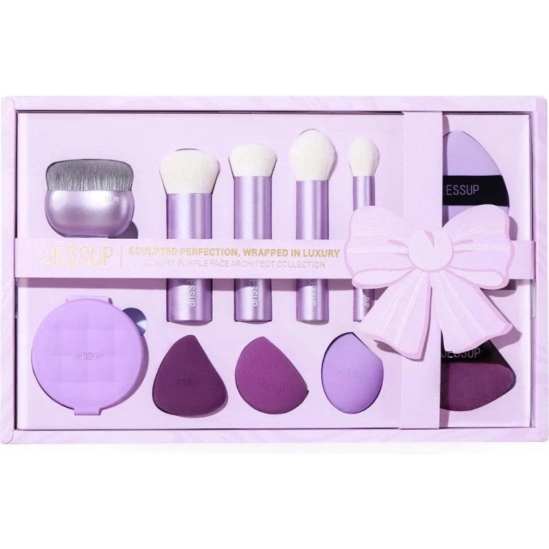 JESSUP Luxury Purple Face Architect Collection zestaw pędzli 11 szt.