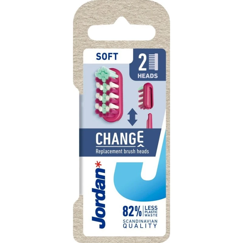 Jordan Change wymienne główki do szczoteczki Soft 2 sztuki