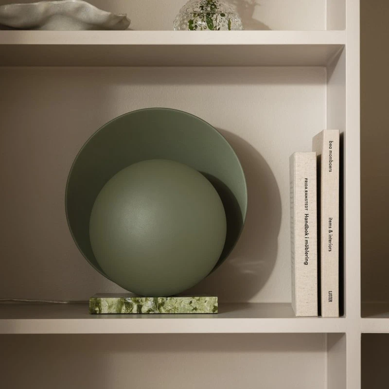 Globen Lighting Lampa stołowa Orbit Marmur zielony, 32 cm