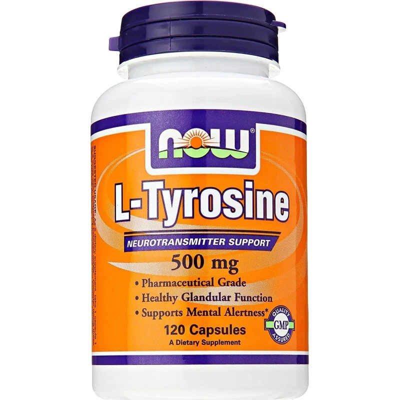 Now Foods L-tyrozyna 500 mg, 120 kapsułek