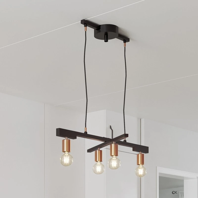 By Rydéns Zeona 4 Lampa Wisząca Matt Black