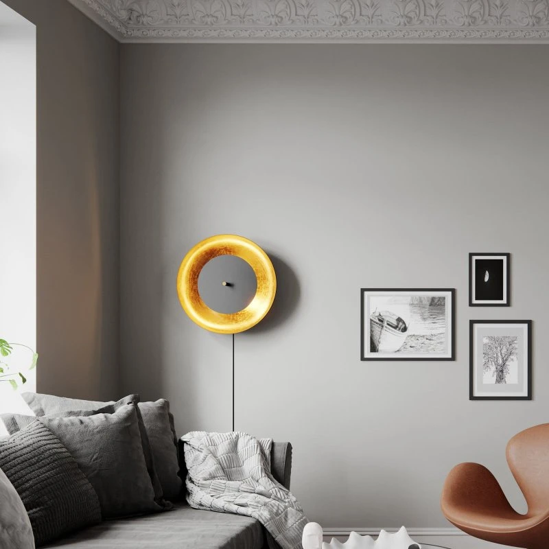 By Rydéns Shelby Kinkiet Matt Black/Gold