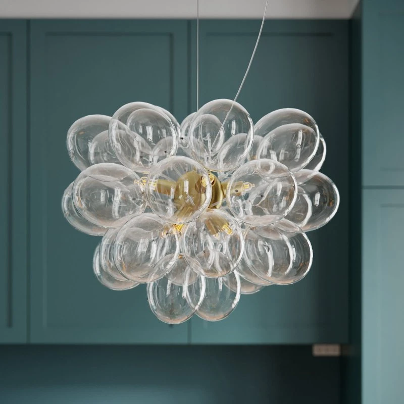 By Rydéns Gross Lampa Wisząca Ø50 Mosiądz/Przezroczysta