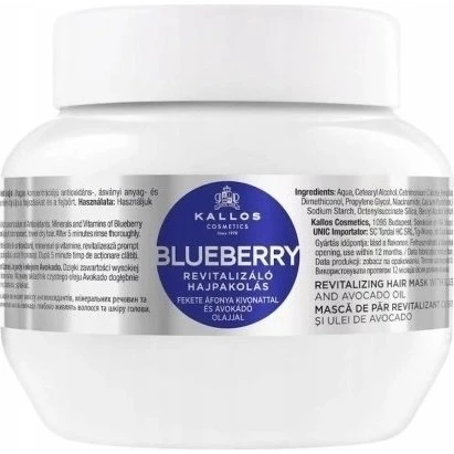 Kallos Maska Rewitalizująca do Włosów Blueberry 275ml