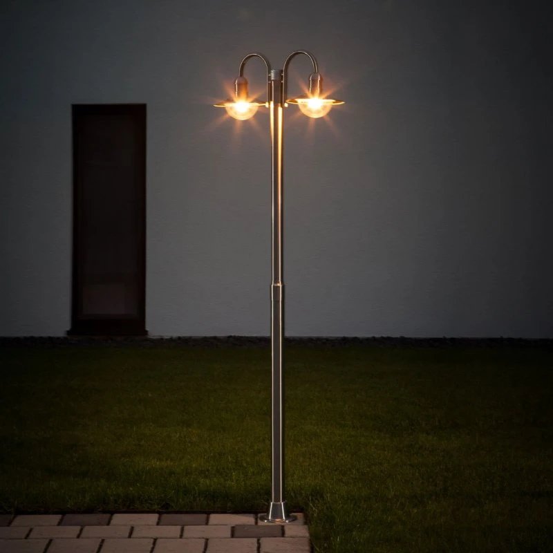 Lindby Damion 2 Lampa Ogrodowa Stal Nierdzewna 200 cm