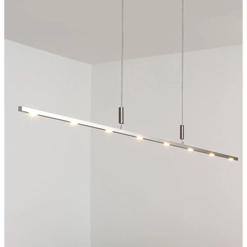 Lucande Quitani Tolu L180 Lampa Wisząca LED Nickel/Chrome 180cm