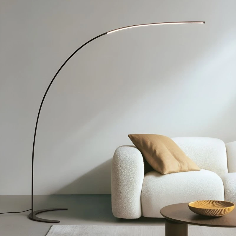 Lampa stojąca LED Lindby Danua, czarna, 200 cm