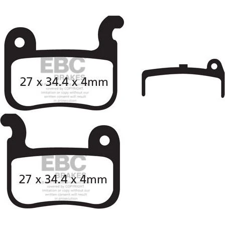 EBC Brakes CFA370 - Klocki hamulcowe organiczne 34,4 mm