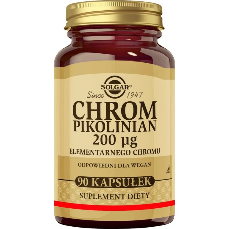 Solgar Chrom pikolinian 200µg 90 kapsułek