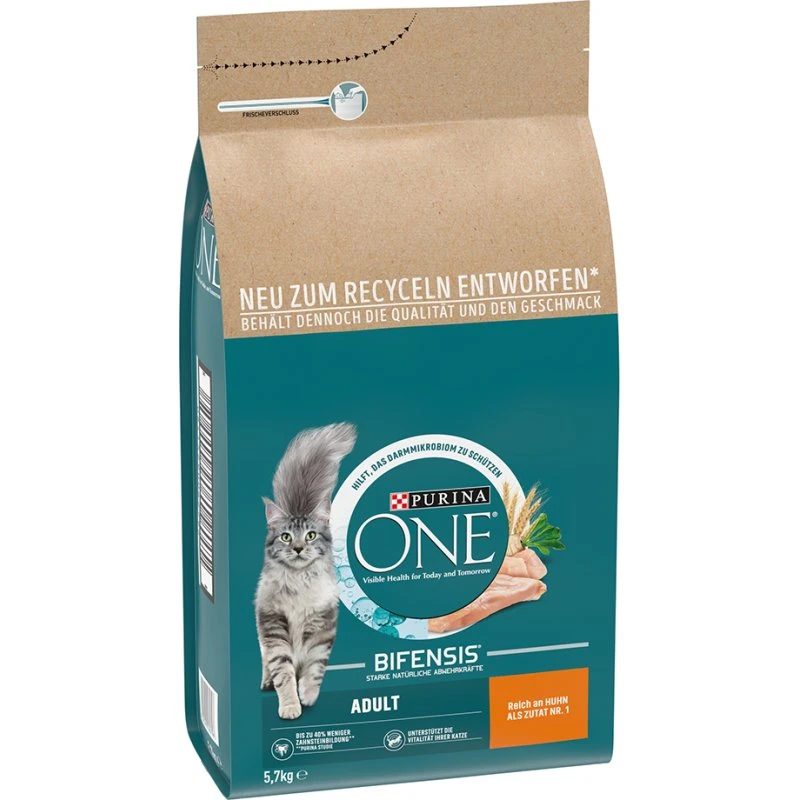 Purina ONE Adult Kurczak ze zbożem pełnoziarnistym - 2 x 5,7 kg