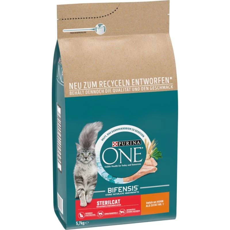 Purina ONE BIFENSIS Sterilcat z kurczakiem, 5,7 kg