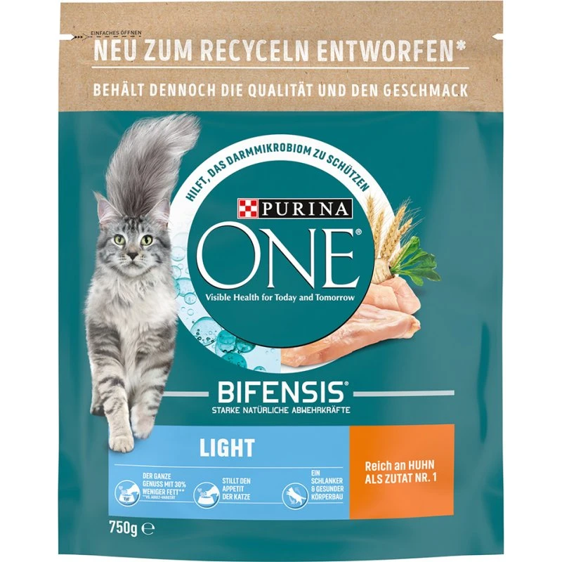 Purina ONE Karma sucha dla kota Light, 2 x 750 g