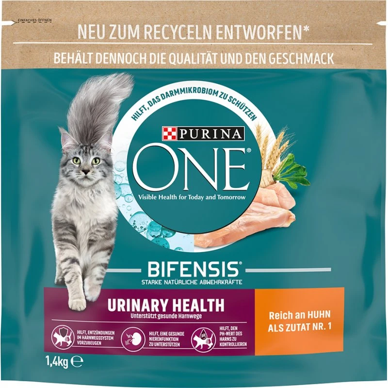 Purina ONE Urinary Health - Karma sucha dla kotów, 6 x 1,4 kg