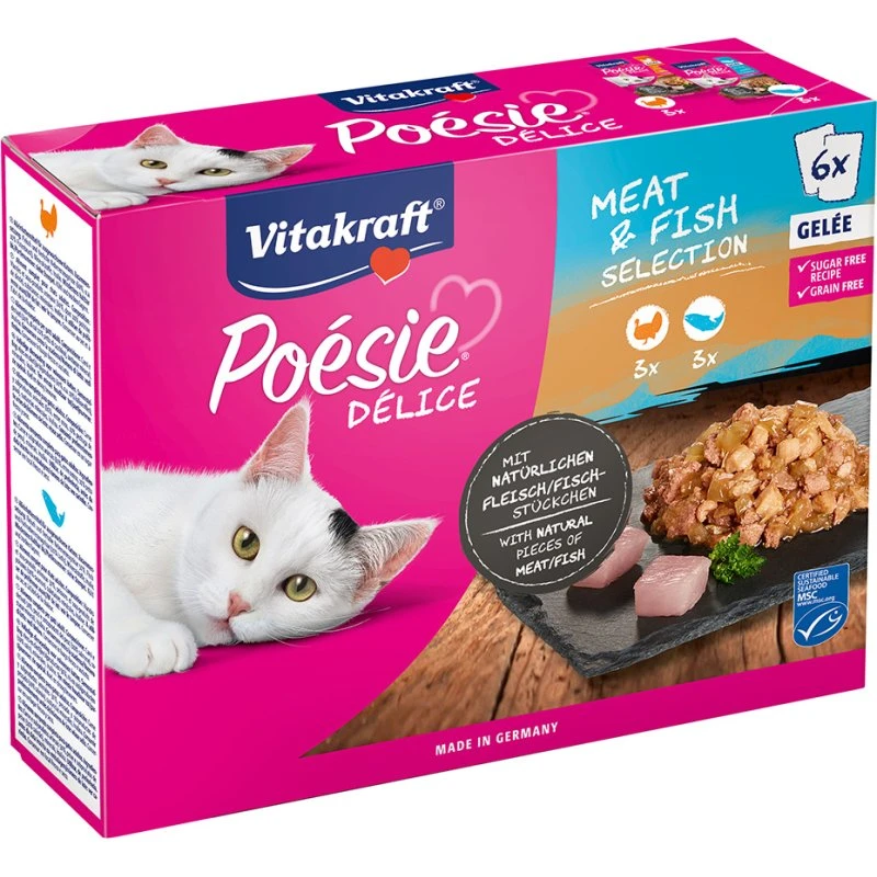 Vitakraft Poésie DéliSauce Karma dla kotów, 6 x 85 g